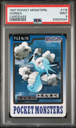 1997 POCKET MONSTERS CARDDASS #116 HORSEA PSA 9 POKEMON - Image 1