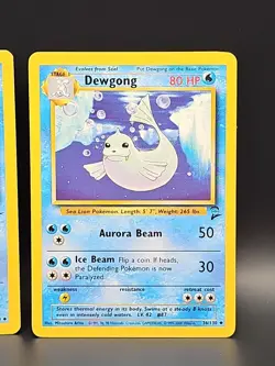 Dewgong 36/130 AND Seel 61/130 - Base Set 2 Pokemon Card WOTC Vintage-LP - Image 2