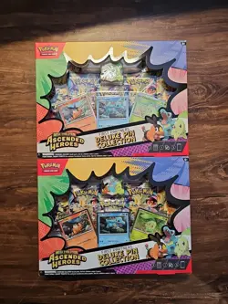 Pokemon Mega Evolution Ascended Heroes Deluxe Pin Collection Boxes-LOT OF 2 - Image 1