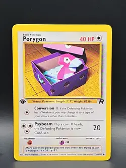 Pokemon Card - Porygon Team Rocket 48/82 Uncommon 1st Edition NM - Image 1