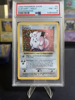 Pokemon TCG Shadowless Clefairy Holo #05/102 Shadowless PSA 8 Near Mint - Mint - Image 1