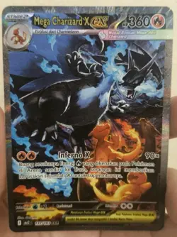 Mega Charizard X EX SIR 125/094 Phantasmal Flames English Pokemon TCG Pack Fresh - Image 1