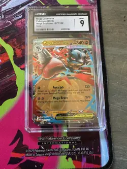 Pokemon Mega Lucario ex 077/132 Ultra Rare Mega Evolution - CGC 9 - Image 1