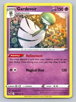 Pokemon Gardevoir SWSH12: Silver Tempest 069/195 Near Mint NM - Image 1