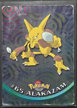 Pokemon Topps Alakazam Holo #65 TV Animation Series Blue Logo - Image 1