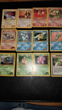 lotto 12 carte pokemon vintage Eng Set Gym Heroes Comuni E Non - Image 1