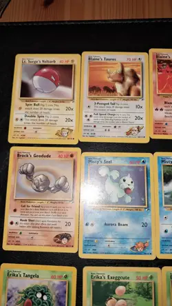 lotto 12 carte pokemon vintage Eng Set Gym Heroes Comuni E Non - Image 2