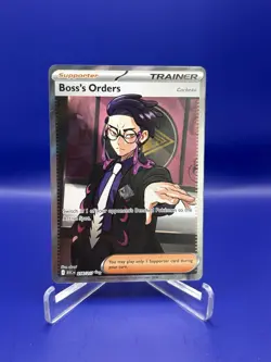 Pokemon Boss's Orders Corbeau Full Art Ultra Rare Holo ASC 256/217 2024 - Image 1