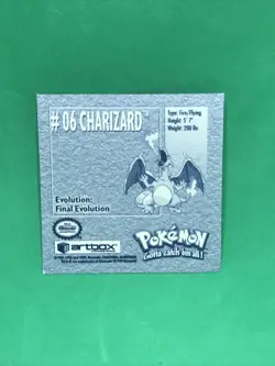 Charizard #06 Pokemon 1999 Artbox Sticker Series 1 - Vintage 1999 - Image 4