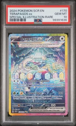 2024 Pokemon SCR EN-Stellar Crown Terapagos EX SIR PSA 10 #170 - Image 1