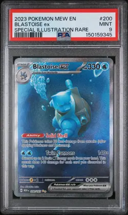 2023 Pokemon Mew En-151 Blastoise ex Special Illustration Rare 200/165 PSA 9 - Image 1