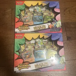 Pokemon Ascended Heroes First Partner Deluxe Pin Collection Sealed New (2 Boxes) - Image 1