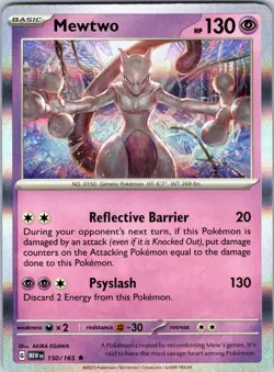 Mewtwo 150/165 SV: Scarlet & Violet 151 Pokemon NM Holo - Image 1