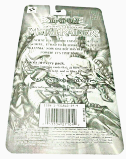 Yugioh Metal Raiders 1ST Edition Blister Booster Pack (2002) Factory Sealed - Image 2