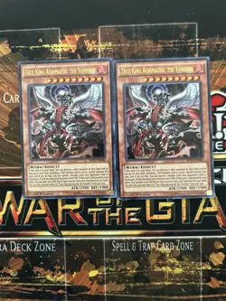 Yu-Gi-Oh True King Agnimazud, the Vanisher X2 NM Ultra Rare 1st Edition - Image 1