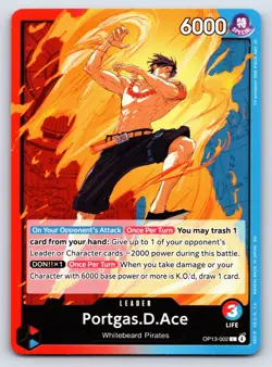 One Piece - OP13-002 - Portgas.D.Ace (002) - L - US Seller - Image 1