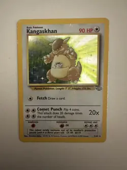 Kangaskhan 5/64 Jungle Set Holo Rare Pokemon card WOTC MP/LP 1999 vintage - Image 1