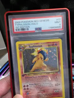 Pokemon Neo Genesis Typhlosion TCG 17/111 Rare Holo Card 1st Edition PSA 9 - Image 1
