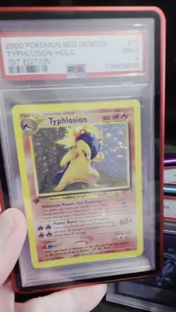 Pokemon Neo Genesis Typhlosion TCG 17/111 Rare Holo Card 1st Edition PSA 9 - Image 2