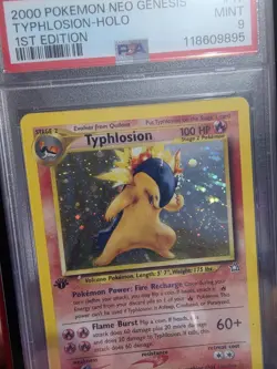 Pokemon Neo Genesis Typhlosion TCG 17/111 Rare Holo Card 1st Edition PSA 9 - Image 3