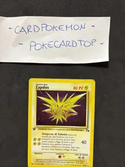 Pokemon Card Zapdos 15/62 1ST- Fossil Set-ita-Holo-Good! - Image 2
