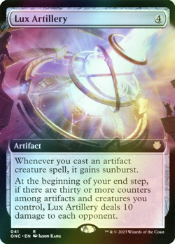 MTG Lux Artillery Extended Art Foil ** All Will Be One Commander ** English - Image 1