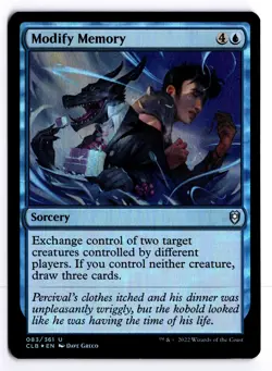 Modify Memory 83 Foil Commander Legends: Battle for Baldur's Gate U MTG LP - Image 1