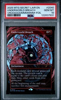 2025 MTG SECRET LAIR DROP VROOOOOOMMMMMM! FOIL #2040 UNDERWORLD BREACH PSA 10 - Image 3