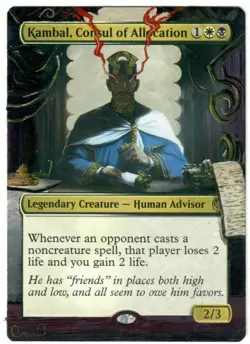Kambal Consul of Allocation Altered Art MTG Magic EDH Legendary Orzhov Stax - Image 1