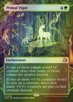 MTG Primal Vigor Showcase Borderless Foil ** Enchanting Tales ** English - Image 1