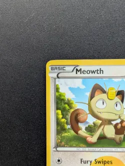 NM Pokemon Meowth Holo Card 102/101 Noble Victories Secret Rare Textured - Image 2