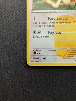 NM Pokemon Meowth Holo Card 102/101 Noble Victories Secret Rare Textured - Image 4