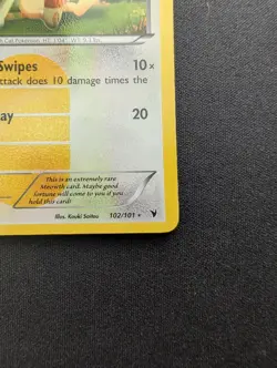 NM Pokemon Meowth Holo Card 102/101 Noble Victories Secret Rare Textured - Image 5