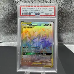 PSA 9 Pokemon Card Arceus Dialga Palkia GX 258/236 Secret Rainbow 2019 - Image 1