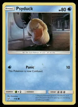 Pokemon Cards Psyduck 7/18 Detective Pikachu Common LP - Image 1