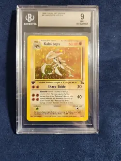 Pokemon TCG Kabutops Fossil Bgs 9 Holo 1st Edition Holo Rare - Image 2