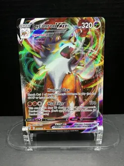 Pokemon TCG - Lycanroc VMAX Holo Ultra Rare SWSH07: Evolving Skies 092/203 NM - Image 1