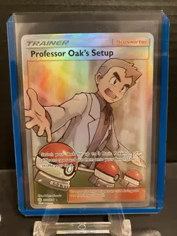 Pokemon Professor Oak's Setup Full Art Ultra Rare Holo 233/236 Cosmic Eclipse - Image 1
