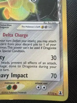 Pokemon TCG Dragonite EX Delta Holo Rare Card 3/113 Delta Species 2005 - Image 5