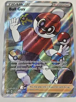 Ball Guy Trainer Full Art Ultra Rare Shining Fates 065/072 NM Pokemon 2021 - Image 1