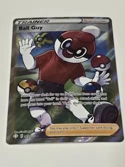 Ball Guy Trainer Full Art Ultra Rare Shining Fates 065/072 NM Pokemon 2021 - Image 2