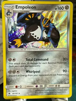 POKEMON EMPOLEON 81/131 RARE HOLOFOIL FORBIDDEN LIGHT NM CARD - Image 1