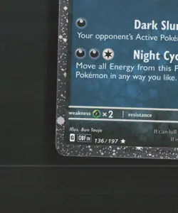 Darkrai 136/197 Obsidian Flames Cosmos Holo Rare Holo Pokemon Card NM - Image 5