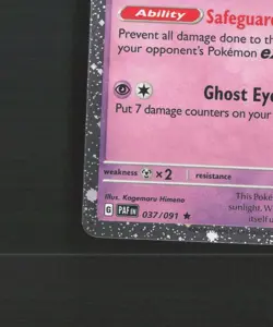 Mimikyu 037/091 Paldean Fates Cosmos Holo Rare Holo Pokemon Card NM - Image 5