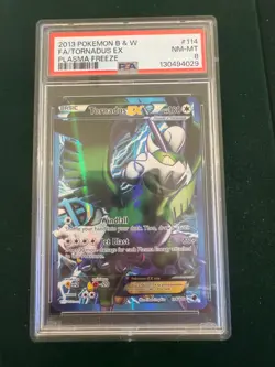 2013 POKEMON BW PLASMA FREEZE TORNADUS EX #134 FULL ART PSA 8 NM #130494029 - Image 1