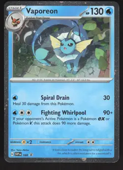 Vaporeon SVP 168 Cosmos Holo Pokemon Scarlet & Violet Promo NM - Image 1