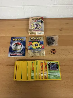 Pokemon COMPLETE IN BOX Fossil Bodyguard Theme Deck! OPENED CIB Grass Fighting - Image 1