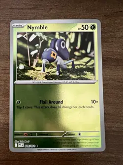Pokemon Nymble 009/094 Phantasmal Flames Reverse Holo Common 50 HP Flail Around - Image 1