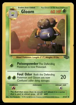 Gloom 37/64 Uncommon Jungle Pokemon Unlimited Lightly Played - Image 1
