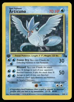 Articuno 2/62 Holo Rare Fossil Pokemon 1st Edition Holo Lightly Played - Image 1